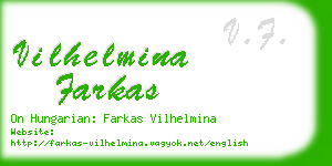 vilhelmina farkas business card